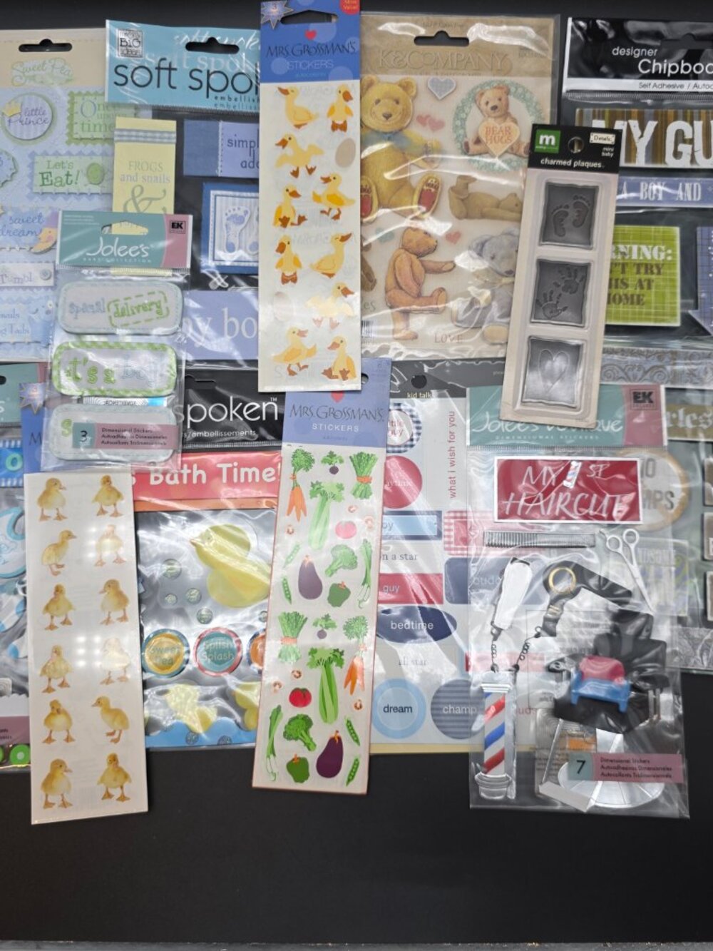 mixed lot Jolee's Recollections Scrapbooking Stickers LOT of 13 Child Boy babyTh